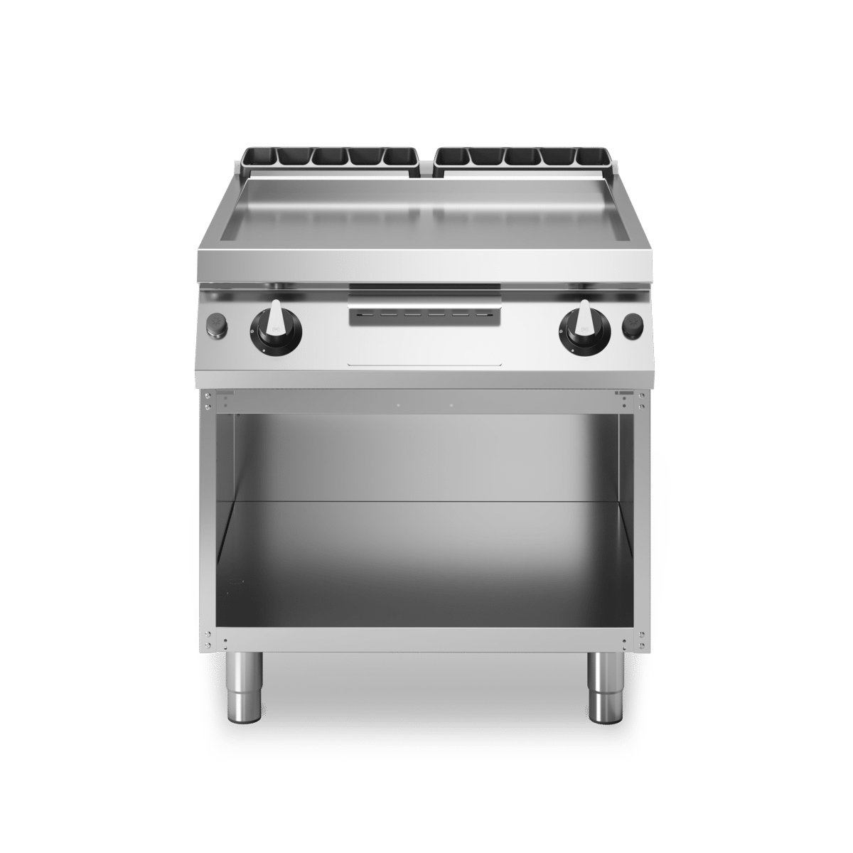 Газова скара с гладко сатенирано покритие Extra UE и отворена база R70/80FTG/L/A Modular professional
